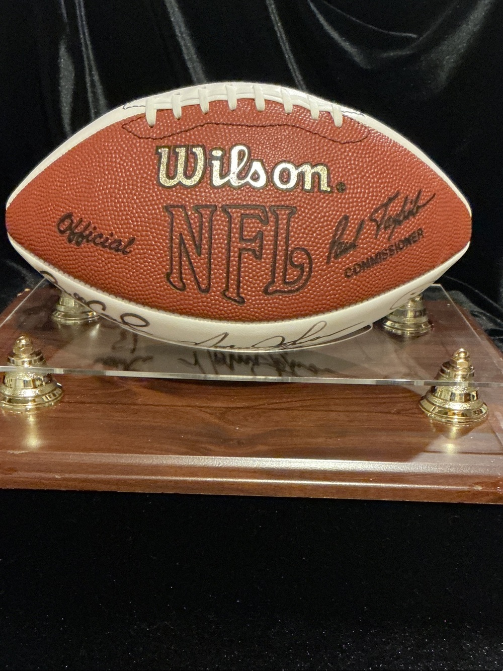Pittsburgh Steelers Autographed Wilson Brown and White NFL Football